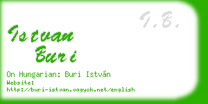 istvan buri business card